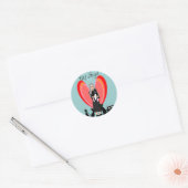 Nun Cat Angel Art Gifts Ronde Sticker (Envelop)