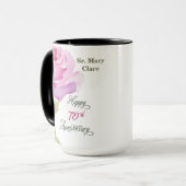 Nun Custom Name 70e verjaardag Jubileum Roos Mok (Voorkant links)