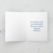 Nun Denking of You Floral Kaart (Binnen)