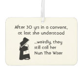 Nun Fun - clean joke, katholieke Humor Luchtverfrisser (Achterkant)