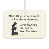 Nun Fun - clean joke, katholieke Humor Luchtverfrisser (Voorkant)