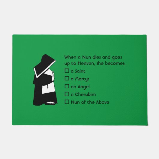 Nun Fun - schone humor, Nun Heaven Joke Deurmat (Voorkant)