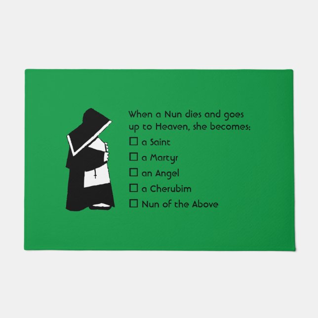 Nun Fun - schone humor, Nun Heaven Joke Deurmat (Voorkant)