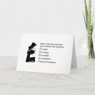 Nun Fun - schone humor, Nun Heaven Joke Kaart