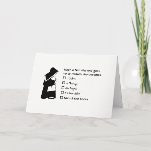 Nun Fun - schone humor, Nun Heaven Joke Kaart (Voorkant)