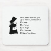 Nun Fun - schone humor, Nun Heaven Joke Muismat (Voorkant)