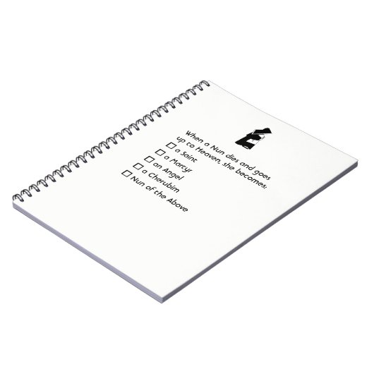 Nun Fun - schone humor, Nun Heaven Joke Notitieboek (Linkerzijde)