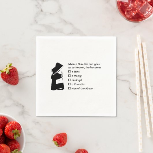 Nun Fun - schone humor, Nun Heaven Joke Servet (Insitu)