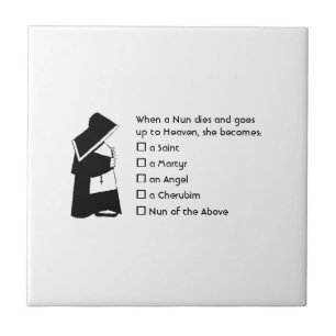 Nun Fun - schone humor, Nun Heaven Joke Tegeltje