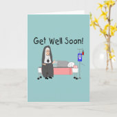 Nun "Get Well Soon"-Kaart Kaart (Gele Bloem)