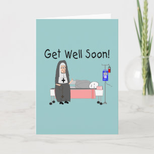 Nun "Get Well Soon"-kaart Kaart