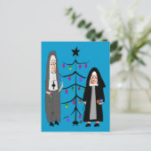 Nun Gifts "Decorating the KerstTree" Feestdagenkaart (Staand voorkant)