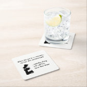 Nun grapje - schone humor, katholieke vlinder kartonnen onderzetters (Insitu)