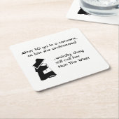 Nun grapje - schone humor, katholieke vlinder kartonnen onderzetters (Schuin)