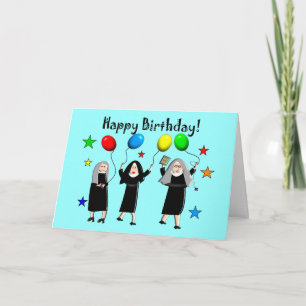 Nun Happy Birthday-kaarten & cadeautjes Kaart