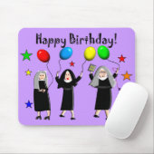 Nun Happy Birthday-kaarten & cadeautjes Muismat (Met muis)