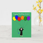 Nun Happy Birthday Wit Kaart (Gele Bloem)