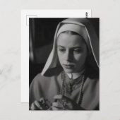 Nun in zwart-wit briefkaart (Voorkant / Achterkant)