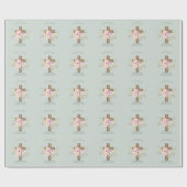 NUN - Inzegening of Jubileum - Bloemkruis Cadeaupapier (Vlak)