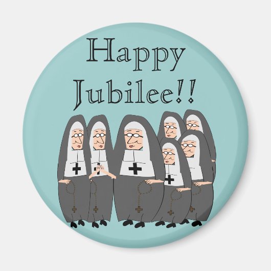 Nun Jubilee Kaarten Magneet (Voorkant)
