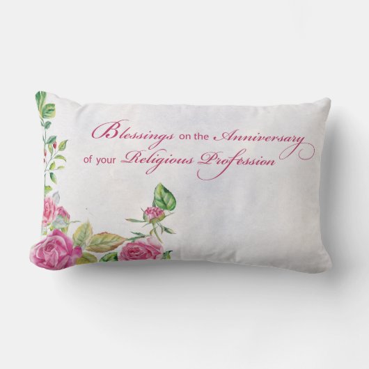 Nun Jubileum van de godsdienstige hoogterij Roses Kussen (Voorkant)