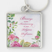 Nun Jubileum van de godsdienstige hoogterij Roses Sleutelhanger (Voorkant)