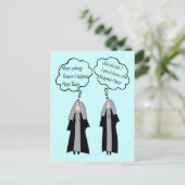 Nun Kaarten "Dingen Nuns denken over" Grappig (Staand voorkant)