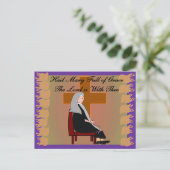 Nun Kaarten en geschenken "Heil Maria" Gebed (Staand voorkant)