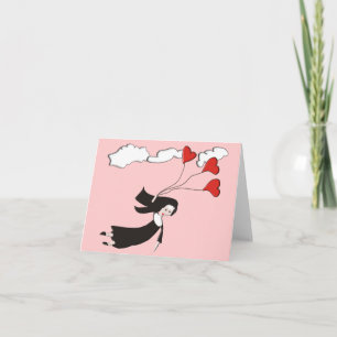 Nun Notecards Blank in Soaring Nun Kaart