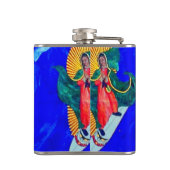 nun op blauw heupvat heupfles (Achterkant)