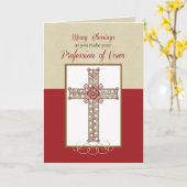 Nun Professie vol felicitaties voor  Kroes Kaart (Gele Bloem)