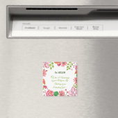 Nun Religieuze 70e Jubileum Waterverf Bloemen Magneet (Insitu (Vaatwasser))