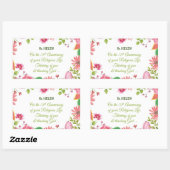 Nun Religieuze 70e Jubileum Waterverf Bloemen Rechthoekige Sticker (Vel)