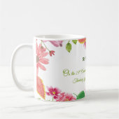 Nun Religious 25th Jubileum Waterverf Flowers Koffiemok (Links)