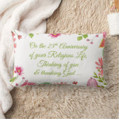 Nun Religious 25th Jubileum Waterverf Flowers Kussen (Deken)