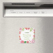 Nun Religious 35th Jubileum Waterverf Flowers Magneet (Insitu (Vaatwasser))