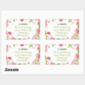 Nun Religious 40th Jubileum Waterverf Flowers Rechthoekige Sticker (Vel)