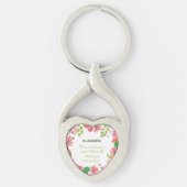 Nun Religious 40th Jubileum Waterverf Flowers Sleutelhanger (Voorkant)