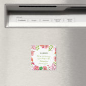 Nun Religious 50th Jubileum Waterverf Flowers Magneet (Insitu (Vaatwasser))