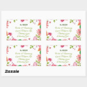 Nun Religious 50th Jubileum Waterverf Flowers Rechthoekige Sticker (Vel)