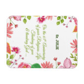 Nun Religious 65th Jubileum Waterverf Flowers Magneet (Horizontaal)