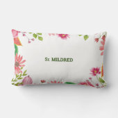 Nun Religious 80th Jubileum Waterverf Flowers Kussen (Achterkant)