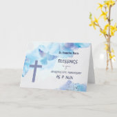 Nun Religious Life Jubileum Blessings Paars Kaart (Gele Bloem)