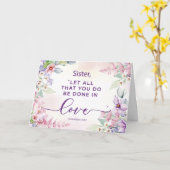 Nun Religious Valentijnsdag Love Scripture Kaart (Gele Bloem)