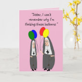 Nun Verjaardag Kaart (Gele Bloem)