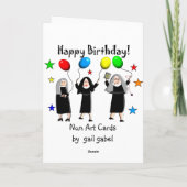 Nun Verjaardag Kaart "Sister Party Pants" (Achterkant)