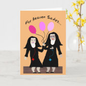 Nun Verjaardag Kaart "Sister Party Pants" 2 (Gele Bloem)