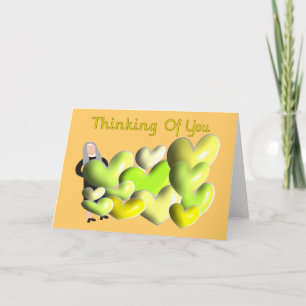 Nun Wenskaarten "Denk aan je" Kunstharten Kaart