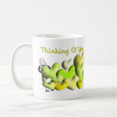 Nun Wenskaarten "Denk aan je" Kunstharten Koffiemok (Links)