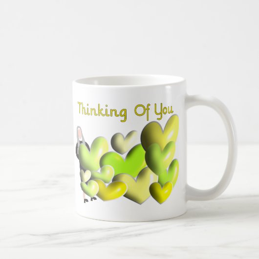 Nun Wenskaarten "Denk aan je" Kunstharten Koffiemok (Rechts)